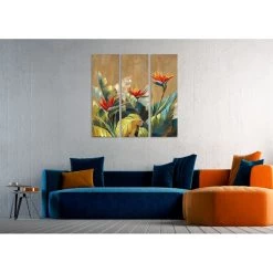 Agave Quadro Sterlizie Set 3 Pezzi 40x120 Cm -Negozio Di Mobili agave quadro sterlizie set 3 pezzi 40x120 cm 1 4