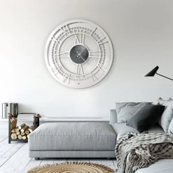 Orologio Royal 90 Bianco Marmo -Negozio Di Mobili arti e mestieri orologio royal 90 bianco marmo 1