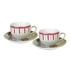 Set 2 Tazze Da Tè Firenze Con Piattini