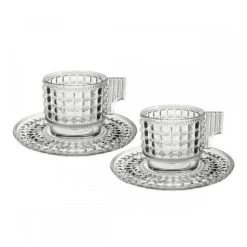 Set 2 Tazzine Caffè Chic & Zen Trasparente