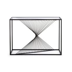 Consolle Espiral Nera 107x30cm -Negozio Di Mobili bizzotto consolle espiral nera 107x30cm 3