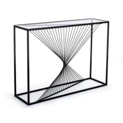 Consolle Espiral Nera 107x30cm -Negozio Di Mobili bizzotto consolle espiral nera 107x30cm 4