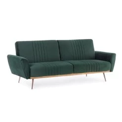 Divano Letto Johnny In Velluto Verde Scuro -Negozio Di Mobili bizzotto divano letto johnny in velluto verde scuro 2