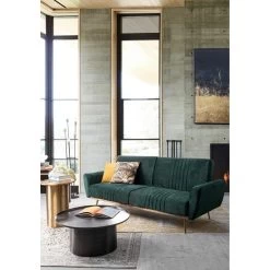 Divano Letto Johnny In Velluto Verde Scuro -Negozio Di Mobili bizzotto divano letto johnny in velluto verde scuro 3