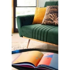 Divano Letto Johnny In Velluto Verde Scuro -Negozio Di Mobili bizzotto divano letto johnny in velluto verde scuro 7