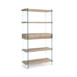 Libreria Kenya 4 Ripiani E 2 Cassetti H180cm -Negozio Di Mobili bizzotto libreria kenya 4 ripiani e 2 cassetti h180cm 2