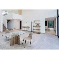 Libreria Kenya 4 Ripiani E 2 Cassetti H180cm