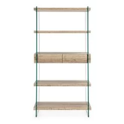 Libreria Kenya 4 Ripiani E 2 Cassetti H180cm -Negozio Di Mobili bizzotto libreria kenya 4 ripiani e 2 cassetti h180cm 4