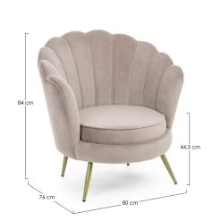 Poltrona A Conchiglia Giliola Grigio Chiaro -Negozio Di Mobili bizzotto poltrona a conchiglia giliola grigio chiaro 4