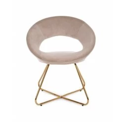 Poltrona Vanity In Velluto Tortora E Oro -Negozio Di Mobili bizzotto poltrona vanity in velluto tortora e oro 3