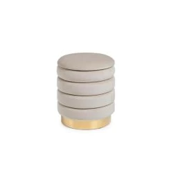 Pouf Contenitore Darina Beige Piccolo H38cm -Negozio Di Mobili bizzotto pouf contenitore darina beige piccolo h38cm 1