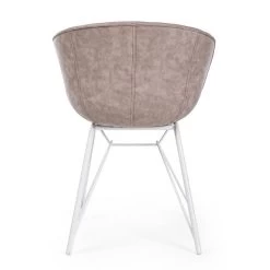 Sedia In Ecopelle Beige Warhol -Negozio Di Mobili bizzotto sedia in ecopelle beige warhol 3