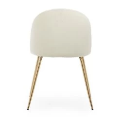 Sedia Tanya Velluto Bianco