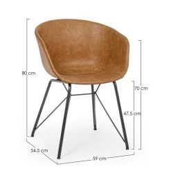 Sedia Warhol Cuoio Vintage -Negozio Di Mobili bizzotto sedia warhol cuoio vintage 5