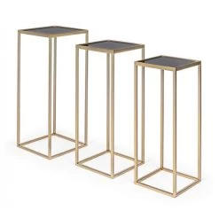 Tavolino Quadrato Nucleos Oro Grande H75cm -Negozio Di Mobili bizzotto tavolino quadrato nucleos oro grande h75cm 2