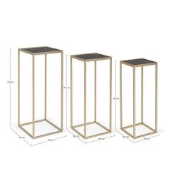 Tavolino Quadrato Nucleos Oro Piccolo H65cm -Negozio Di Mobili bizzotto tavolino quadrato nucleos oro piccolo h65cm 4