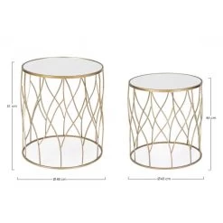 Tavolino Tondo Elenor Piccolo H46cm -Negozio Di Mobili bizzotto tavolino tondo elenor piccolo h46cm 2