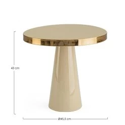 Tavolino Tondo Nandika Avorio Ø45,5x43cm -Negozio Di Mobili bizzotto tavolino tondo nandika avorio o455x43cm 4