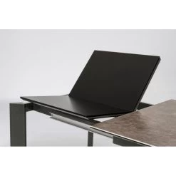 Tavolo Allungabile Briva Grigio E Nero 160-220x90cm