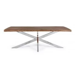 Tavolo Arkansas Con Base Argento 220x100cm -Negozio Di Mobili bizzotto tavolo arkansas con base argento 220x100cm 4