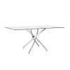 Tavolo George Trasparente Con Base Cromo 160X90 -Negozio Di Mobili bizzotto tavolo george trasparente con base cromo 160x90 1