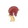 Testa Cavallo Horse Wedding Rosso E Oro H16cm