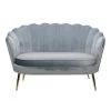 Divano Conchiglia Avio In Velluto E Zampe Oro -Negozio Di Mobili brandani divano conchiglia avio in velluto e piedi oro