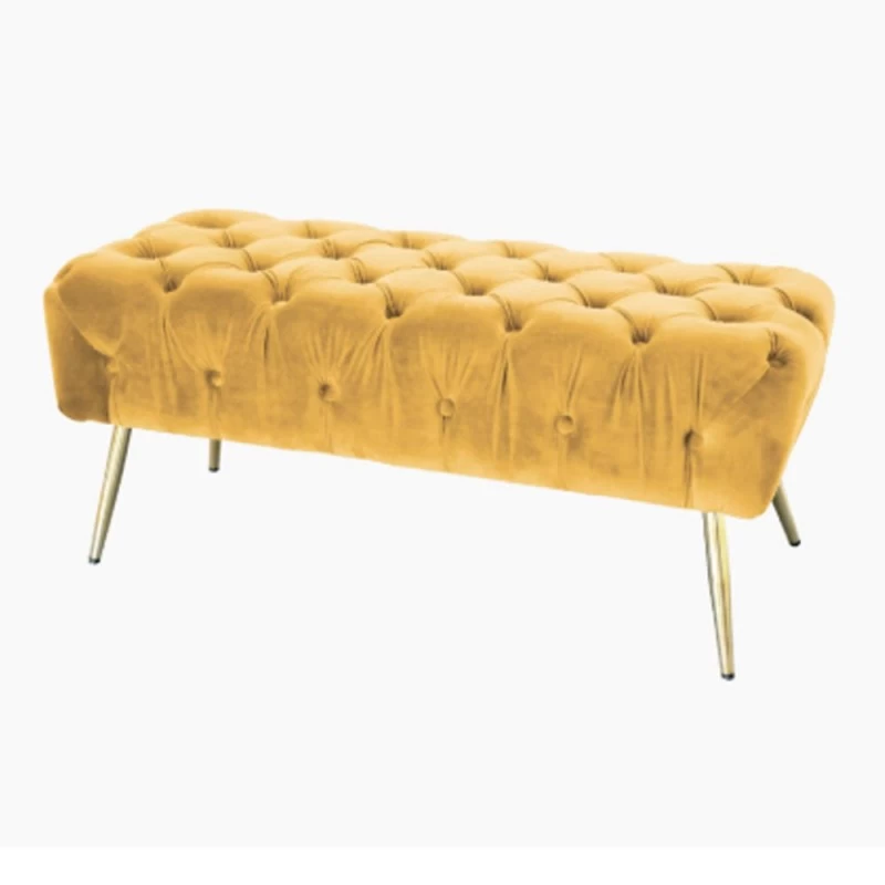 Panca Fondo Letto Giallo In Velluto E Zampe Oro 3 Panca Fondo Letto Giallo In Velluto E Zampe Oro