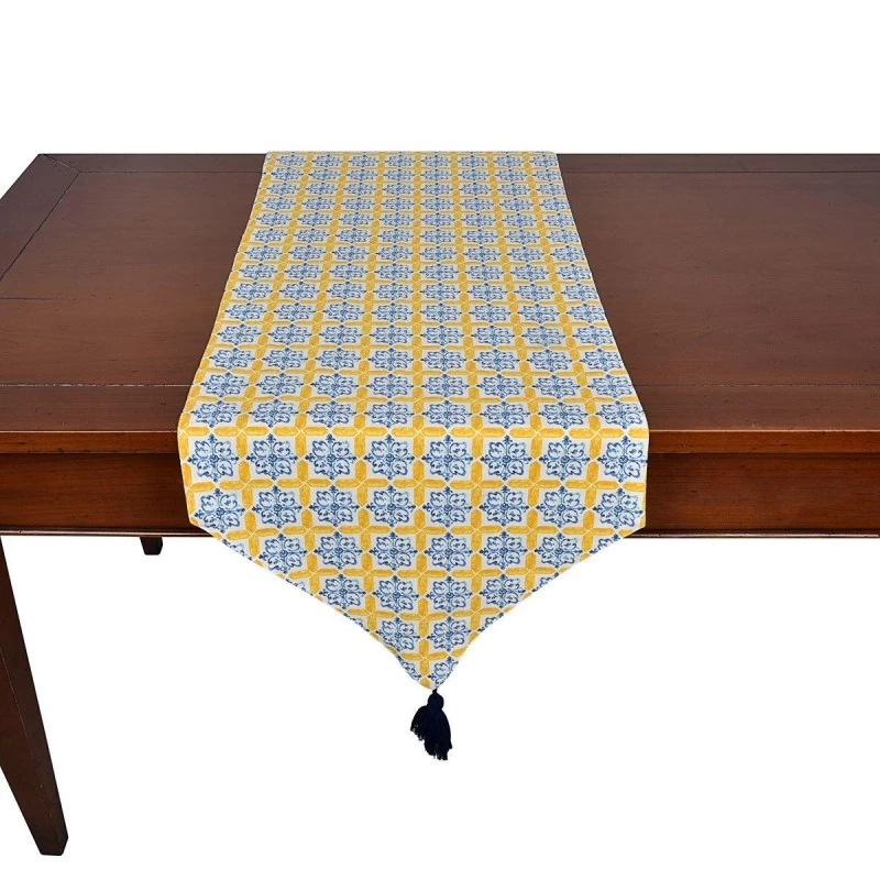 Runner Medicea A Punta Con Nappina 45x140cm 3 Runner Medicea A Punta Con Nappina 45x140cm