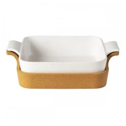 Pirofila Con Supporto In Sughero Ensemble White 32cm