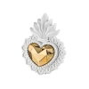 Cuore Ex Voto Bianco E Oro 9x12 Cm -Negozio Di Mobili cuore ex voto 9x12 bianco oro