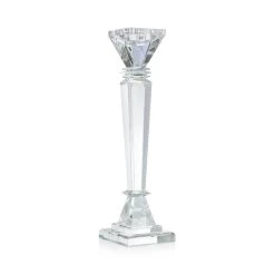 Candeliere In Cristallo Ghiaccio Medio 12,5x45,5cm