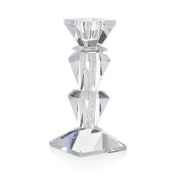 Candeliere Poligonale In Cristallo Ghiaccio Medio