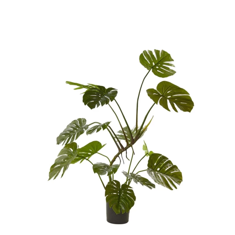Enzo De Gasperi Pianta Artificiale Monstera Con Vaso H128cm 4 Enzo De Gasperi Pianta Artificiale Monstera Con Vaso H128cm - immagine 2