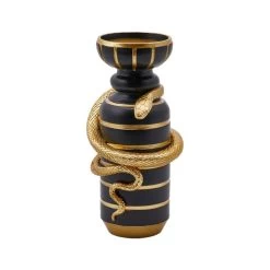 Enzo De Gasperi Portacandele Snake Egypt H 25 Cm