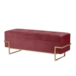 Enzo De Gasperi Pouf Contenitore Burgundy 120x45cm