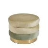 Enzo De Gasperi Pouf Tre Strati Verde E Oro -Negozio Di Mobili enzo de gasperi pouf tre strati