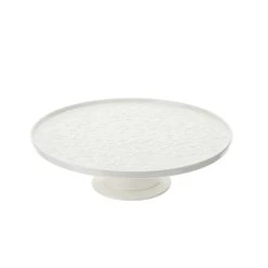 Alzata In Porcellana Con Roselline In Rilievo 27X10CM