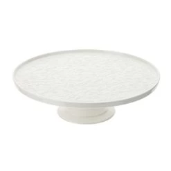 Alzata In Porcellana Con Roselline In Rilievo 33X10CM