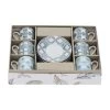 Box 6 Tazzine Caffè Con Decoro Azzurro -Negozio Di Mobili hervit box 6 tazzine caffe con decoro azzurro