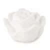 Candela Rosa Bianca Laccata Ø12x8cm -Negozio Di Mobili hervit candela rosa laccata diam 12x8cm