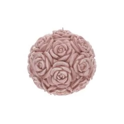 Candela Sfera Rose Malva Diametro 20 Cm