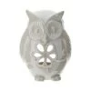 Civetta Porta Tealight Bianca H15cm -Negozio Di Mobili hervit civetta porta tealight bianca h15cm