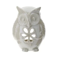 Civetta Porta Tealight Bianca H15cm