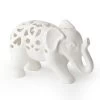 Elefante In Porcellana Bianca Traforata