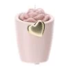 Portacandela Gres Rosa Cuore Oro 8 Cm -Negozio Di Mobili hervit portacandela gres rosa cuore oro 8 cm