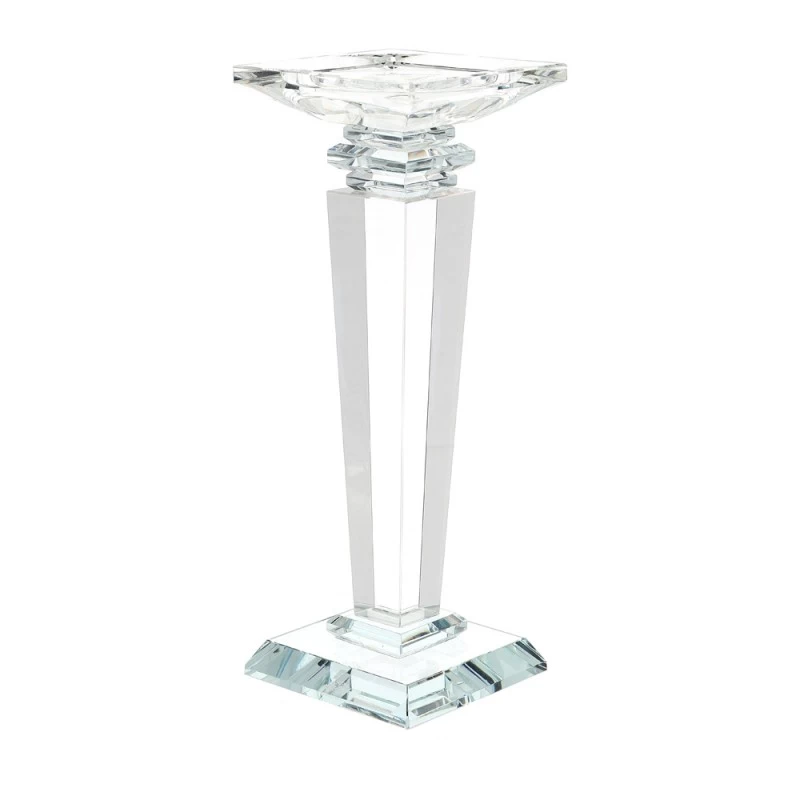 Portacandela Obelisco In Cristallo H.24,5 Cm 3 Portacandela Obelisco In Cristallo H.24,5 Cm