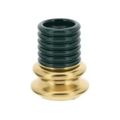 Portacandela Verde E Oro Ø11.5x14cm