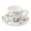 Set 2 Tazzine Caffè In Porcellana Bianca Blooms -Negozio Di Mobili hervit set 2 tazzine caffe in porcellana bianca blooms