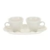 Tete A Tete Caffè In Porcellana Bianca 19x9cm -Negozio Di Mobili hervit tete a tete caffe in porcellana bianca 19x9cm
